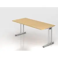 Hjh OFFICE PRO NANO 19 S - 180 x 80 Ahorn/Silber