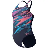 Speedo Badeanzug Eco+ Dig Printed Medalist Damen Navy Multi-Maat 42