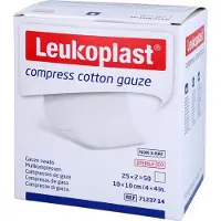 Leukoplast compress Cotton Gauze 10x10cm ste.12f 25x2 St Kompressen