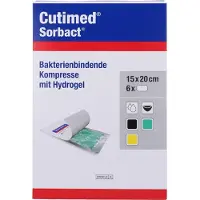 Cutimed Sorbact Gel Kompressen 15x20 cm 6 St