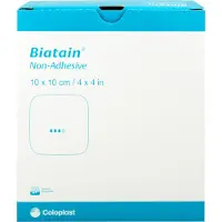 Biatain Schaumverband 10x10 cm nicht haftend 10 St Verband