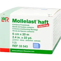 Lohmann & Rauscher Mollelast haft Binden latexfrei 6 cmx20 m blau 1 St