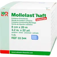 Lohmann & Rauscher Mollelast haft Binden latexfrei 8 cmx20 m blau 1 St