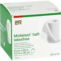 Lohmann & Rauscher GmbH & Co. KG Lohmann Rauscher Mollelast haft Kohäsive Fixierbinde Latexfrei 1 Stück - Weiß / 8 cm x 20 m 1 St