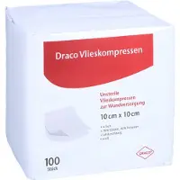 Dräco Vliesstoff-Kompressen unsteril 10x10 cm 4fach 100 St Kompressen