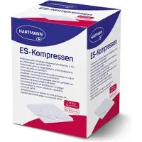 Hartmann Es-Kompressen steril 7,5x7,5 cm 12fach Großpackung 10x10 St Kompressen