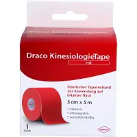 Dräco Kinesiologietape 5 cmx5 m rot 1 St Verband