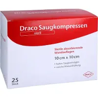 Dräco Saugkompressen steril 10x10 cm 25 St Kompressen
