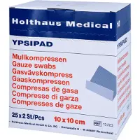 Holthaus Medical Mullkompressen Ypsipad 10x10 cm steril 8fach 25x2 St Kompressen