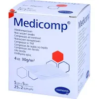 Hartmann Medicomp Vlieskomp.steril 5x5 cm 4lagig 25X2 St