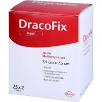 Dräco Dracofix Peel Kompressen 7,5x7,5 cm steril 8fach 25x2 St