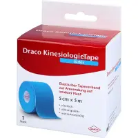 Dräco Kinesiologietape 5 cmx5 m türkis 1 St Verband