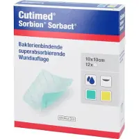 Bsn Medical Cutimed Sorbion Sorbact Wundauflage 10x10 cm 12 St Kompressen