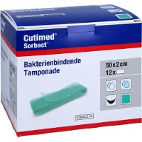 Cutimed Sorbact Tamponaden 2x50 cm 12 St
