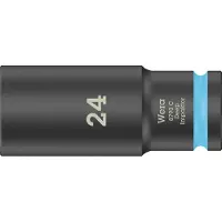 Wera 8790 C Impaktor Deep Steckschlüsseleinsatz mit 1/2"-Antrieb Cyan