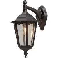 Konstsmide Firenze Down schwarz lackiertes Aluminium, klares Glas 7212-750