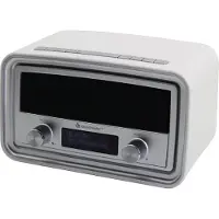 Soundmaster UR190, Uhr, Digital, DAB+, FM, PLL, LCD, 3,5 mm, Weiß