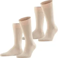 Falke Socken Happy Herren Sand Melange (2er-Pack)-Schuhgröße 39 - 42