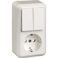ELSO Schneider Electric AP-Kombi-Serienschalter 388504 10/16A CONTURA reinweiß