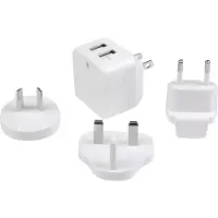 StarTech.com .com 2 Port USB Ladegerät / Netzteil - 2-fach Reiseladegerät 17 Watt / 3.4 Amp - Weiß, Drinnen, AC, 5 V, Weiß