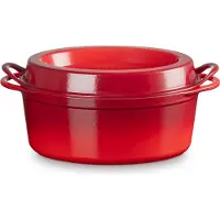 Le Creuset Bräter Doufeu 32 cm Kirschrot 7,2 L