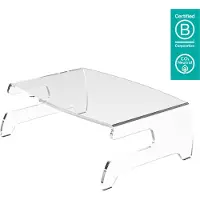Dataflex Addit Monitorerhöhung 660, Multimedia-Ständer, Transparent, Acryl, Flachbildschirm, 15 kg, 144 mm