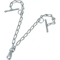 Kerbl Kettenteil doppelt, mit Karabiner und Knebel, 6 mm