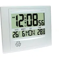 Platinet Weather station white alarm clock (44377)