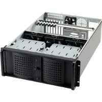 Fantec TCG-4880X07-1 Server Case - EATX Motherboard Supported - Rackmount - Stahl, Aluminium - Schwarz - 4U - 8 x Bay(s) - 4 x Fan(s) Supported - 8 x External 5.25" Bay(s) - 7 x Slot(s)