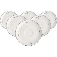 Villeroy & Boch Untertasse "Kaffeeuntertassen Vieux Luxembourg ø 14 cm 6er Set weiß-blau"