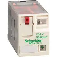 Schneider Electric 14 pin relay 240 Vac coil,4PDT,3 A,w/led