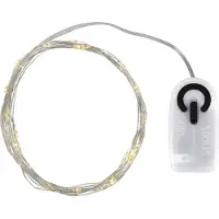 Sirius Home Lichterkette Knirke 40 LED warmweiß innen 3,9 m batteriebetrieben silber
