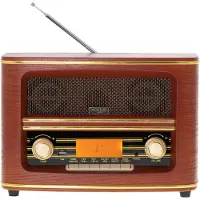 Adler Retro Radio AD 1187 Display LCD, AUX in, Holz, Weckfunktion
