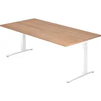 Hjh OFFICE PRO XTRA XB 2E WW - 200 x 100 Nussbaum höhenverstellbar