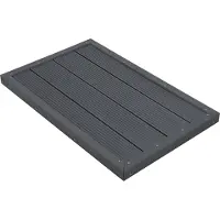 En.casa WPC Bodenplatte 'Nürtingen' für Solardusche 101 x 63 x 6 cm Dunkelgrau