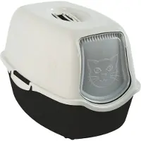 Rotho Katzentoilette Eco Bailey mit geruchshemmendem Aktivkohlefilter - Katzenklo 56,0 x 40,0 x 39,0 cm - Katzen Toilette inkl. Haube und Schwingtür