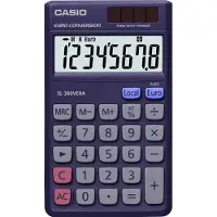 Casio SL-300VERA, Tasche, Display-Rechner, 8 Ziffern, Batterie/Solar, Violett