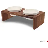 Wolters Gohan Doppelnapf - Teak S 2 x 0,4 Liter