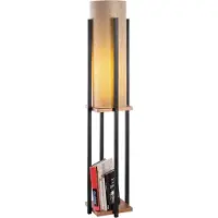 Opviq , Industrielle Stehlampe mit Metallkörper, 130 cm hoch, Ø 20 cm, Schwarz und Kupfer | E27 Fassung, max. 40 W, IP20, doppelisoliertes Kabel, 400 cm | Elegantes Design für moderne Räume.