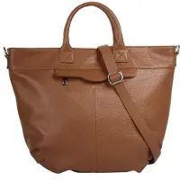 Samantha Look Henkeltasche echt Leder, Made in Italy