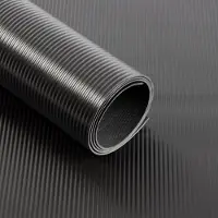 Floordirekt PVC-Bodenbelag Strips Schwarz 120x100 cm