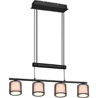 TRIO Burton Pendelleuchte E14 4-fach Schwarz Matt