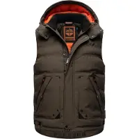 STONE HARBOUR Steppweste "Egoor" Sportliche Outdoorweste mit abnehmbarer Kapuze