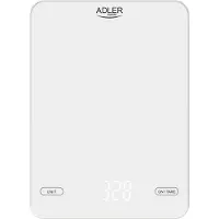 Adler Kitchen Scale AD 3177w Maximum weight (capacity) 10 kg, Accuracy 1 g, White