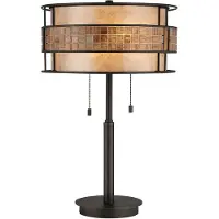 QUOIZEL Laguna Zeitgenössische Schreibtischlampe Metall Kupfer Renaissance 2 Lichter E27