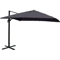 Mendler Gastronomie-Ampelschirm MCW-A96, 3x4m (Ø5m) Polyester Alu/Stahl 26kg anthrazit ohne Ständer