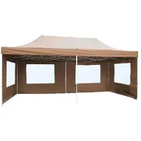 VCM PROFI | Pavillon | Maße ca. 3x6 m | wasserabweisende 270 g/m² PE Plane | Partyzelt mit Seitenteilen | Gartenzelt