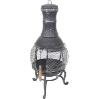 Mendler Terrassenofen MCW-F71, Feuerstelle Terrassenkamin Gartenkamin Gartenofen, Gusseisen 11,7kg 91x42x42cm