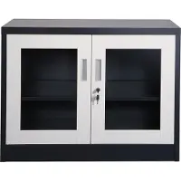 Jet-Line Aktenschrank UFA dunkelgrau weiss