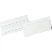Durable Etikettentasche Hard Cover, B 150 x H 67 mm, selbstklebend, mit Permanent-Klebestreifen, rückstandsfrei ablösbar, PET Hartfolie, transparent